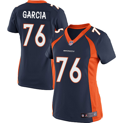 Women's Elite Max Garcia Nike Jersey Navy Blue Alternate - #76 NFL Denver Broncos